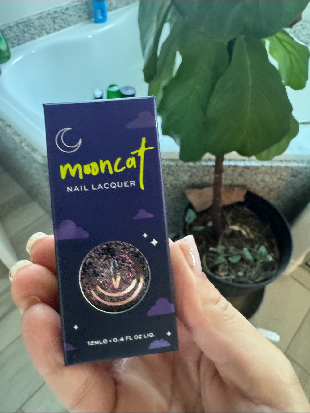 Mooncat Purple Glitter Nail Lacquer - Sparkling Finish. Shade: Nirvana Pro X